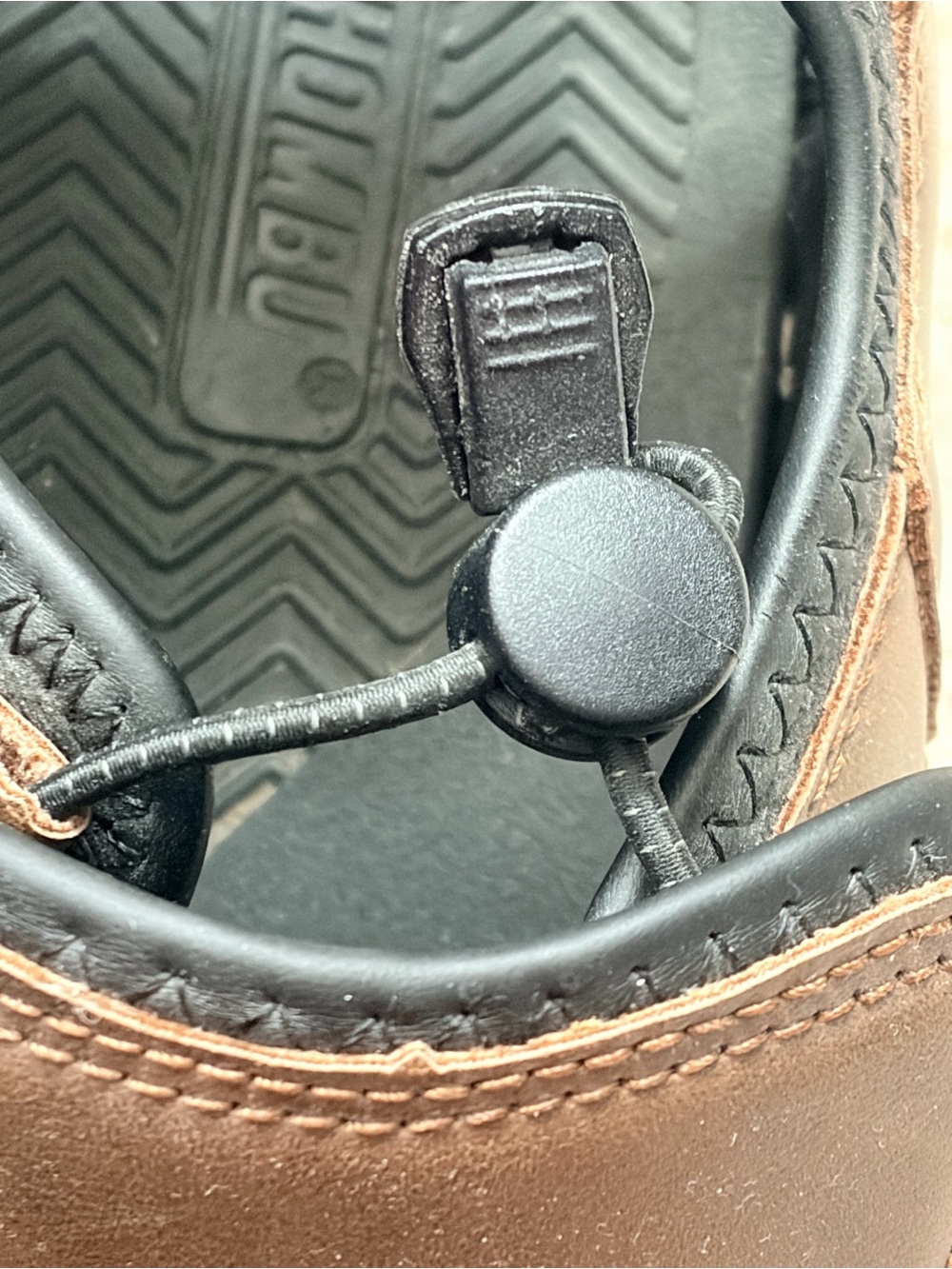 Khombu Brown & Black Travis Hiking Men's Fisherman Sandals w Toggle Lacing 11M - Picture 7 of 12